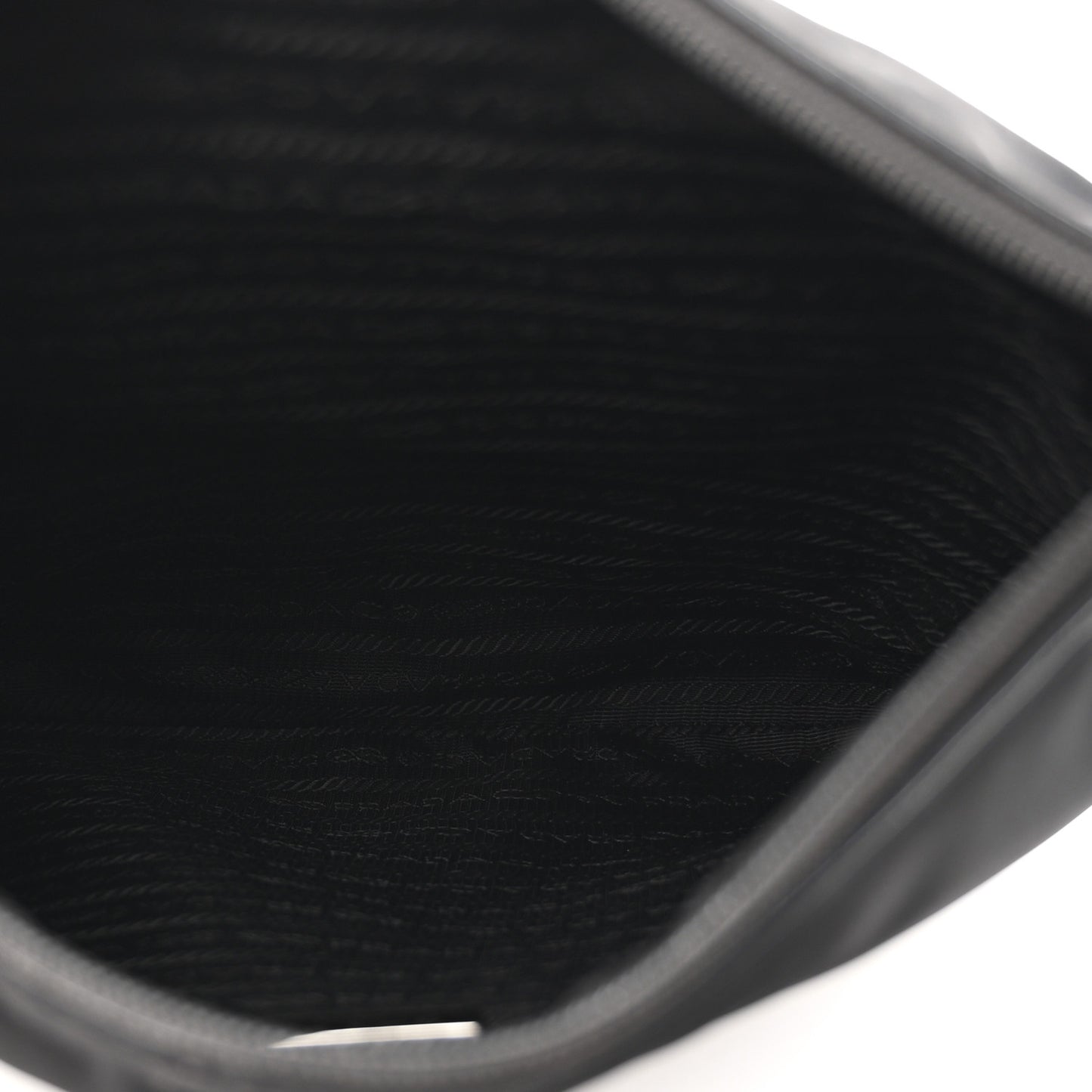 Nylon Flat Messenger Bag Black