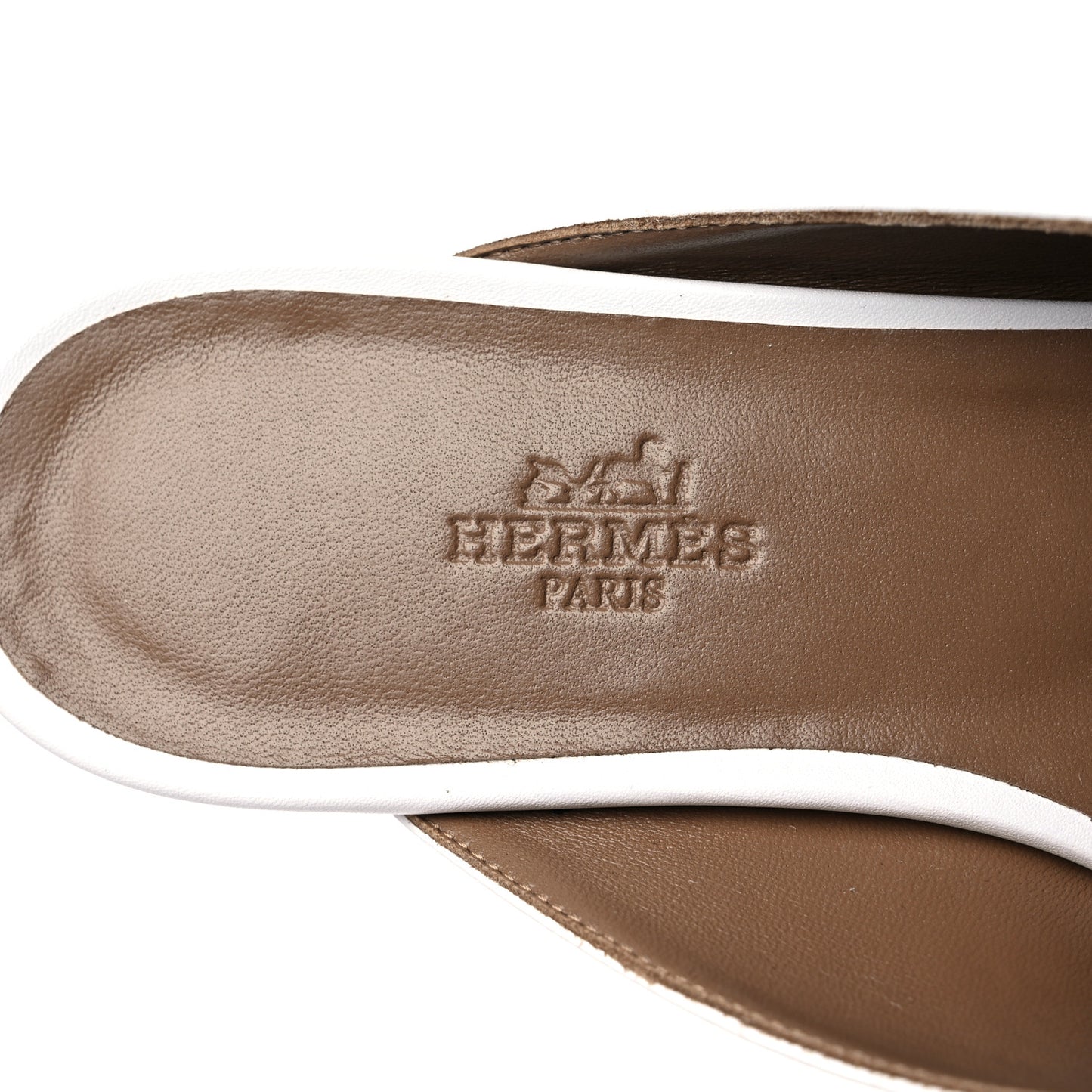 Shiny Alligator Calfskin Oz Mules 37 White Beige Gingembre