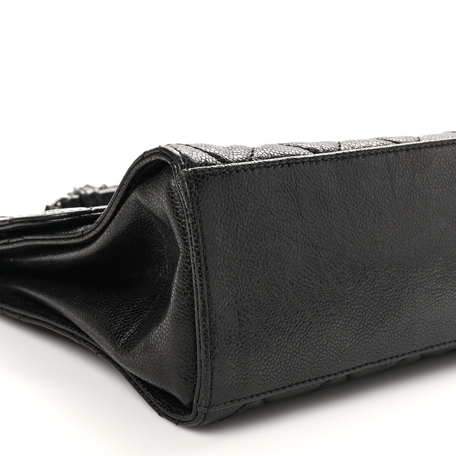 Chanel Crumpled Grained Calfskin Jumbo CC Crave Flap Black 9 of 11
