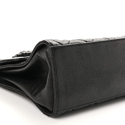 Chanel Crumpled Grained Calfskin Jumbo CC Crave Flap Black 9 of 11