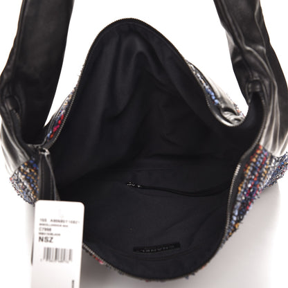 Chanel Tweed Lambskin Large Girl Bag Multicolor Black 5 of 7