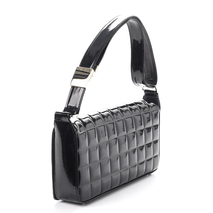 Chanel Patent Chocolate Bar Quilted CC Flap Black 3 of 11