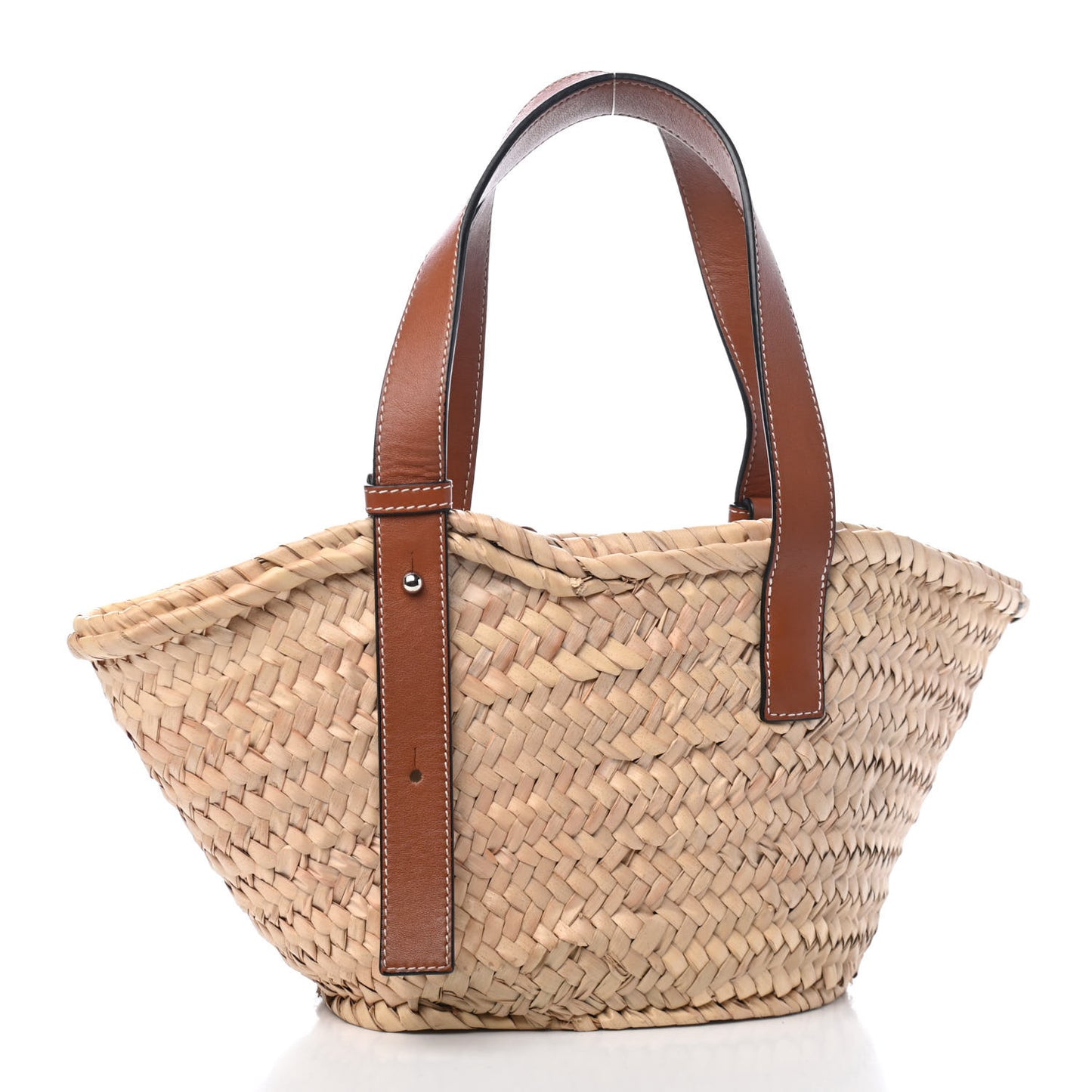 Raffia Small Basket Tote Bag Natural Tan
