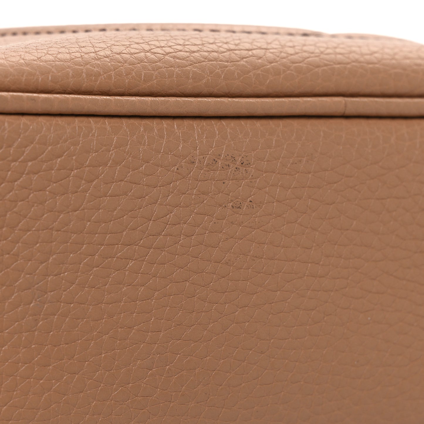 Pebbled Calfskin Small Soho Disco Bag Camelia