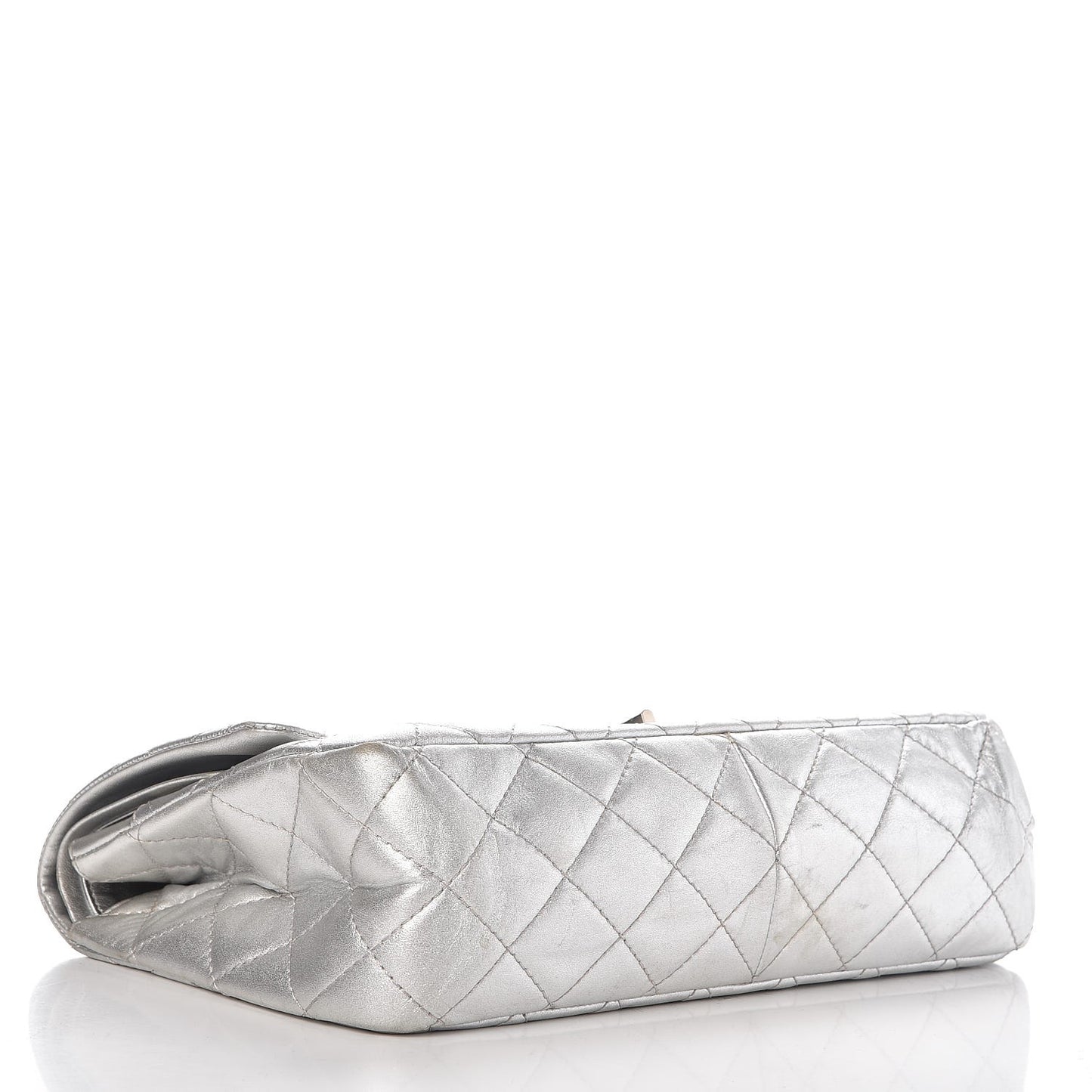 Metallic Lambskin Quilted 2.55 Reissue 227 Flap Silver
