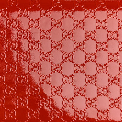 Gucci Patent Microguccissima Small Broadway Clutch Red 9 of 12