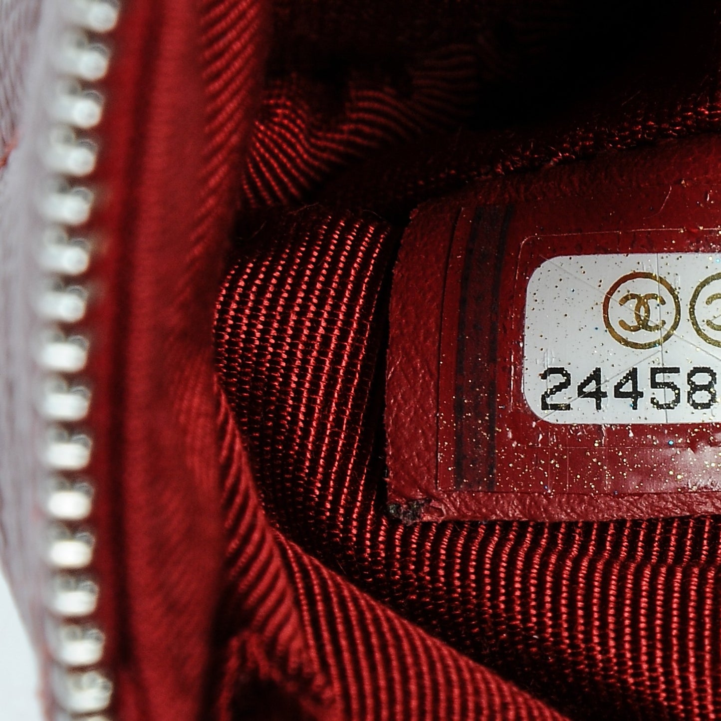 Caviar Quilted Small Cosmetic Case Red