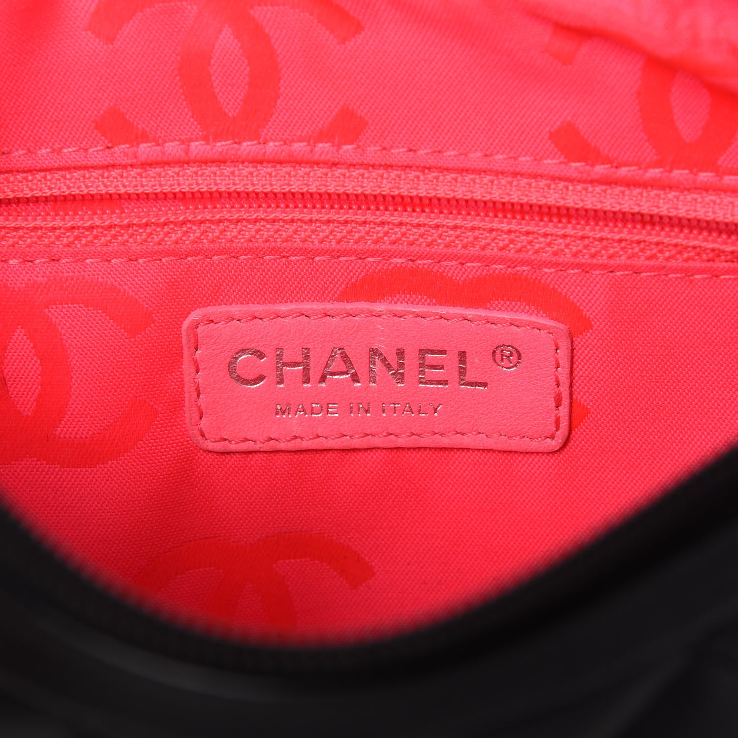 Chanel Calfskin Quilted Cambon Pochette Black White 8 of 11