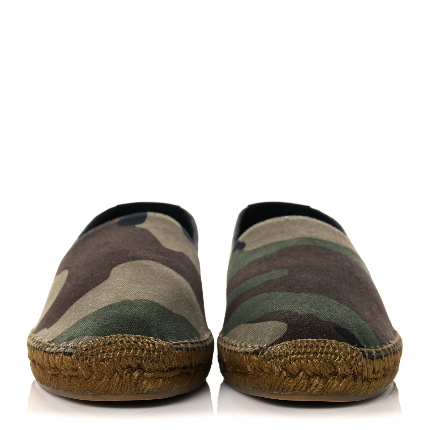 Saint Laurent Canvas Camouflage Espadrilles 41 Kaki Black 2 of 9