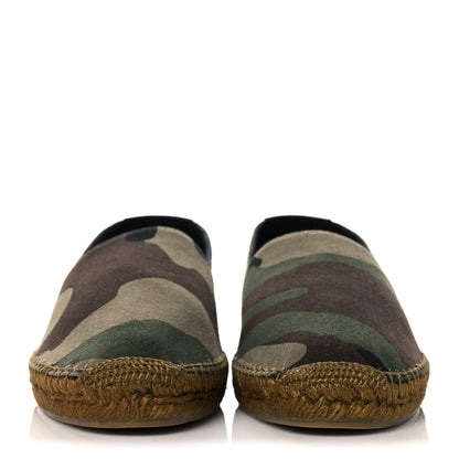 Saint Laurent Canvas Camouflage Espadrilles 41 Kaki Black 2 of 9