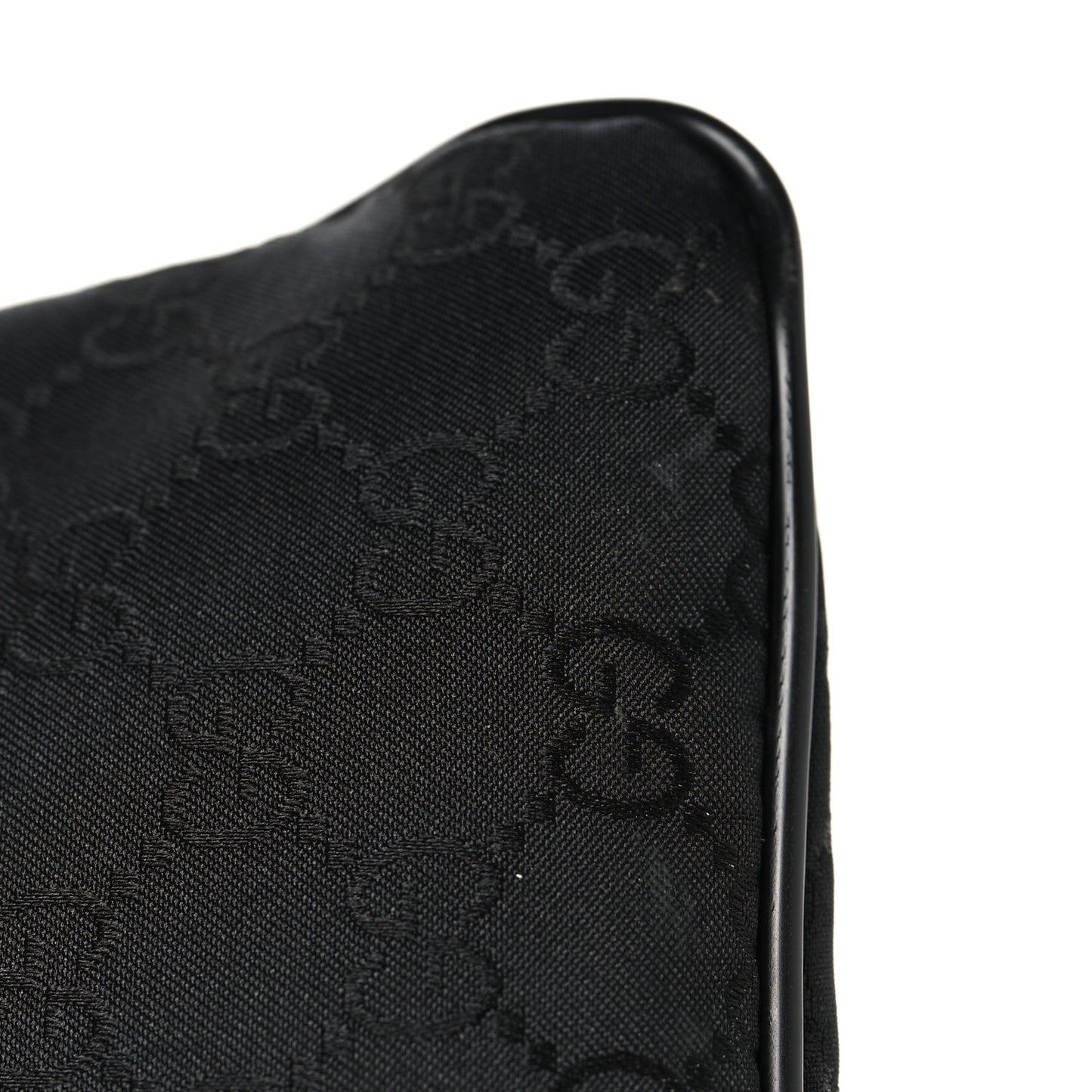 Nylon Monogram Small Flat Messenger Bag Black
