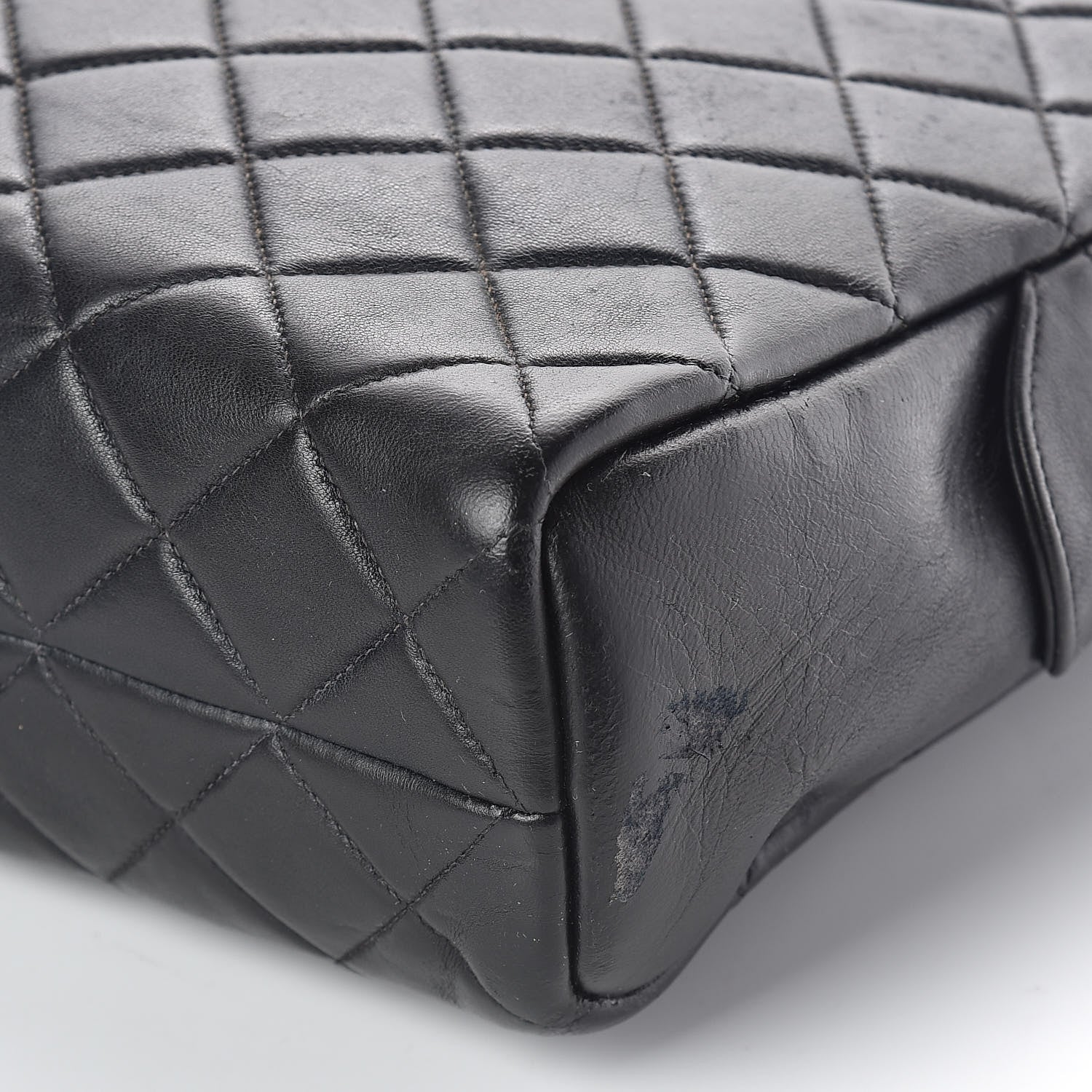 Chanel Lambskin Quilted Shoulder Bag Black 10 of 11