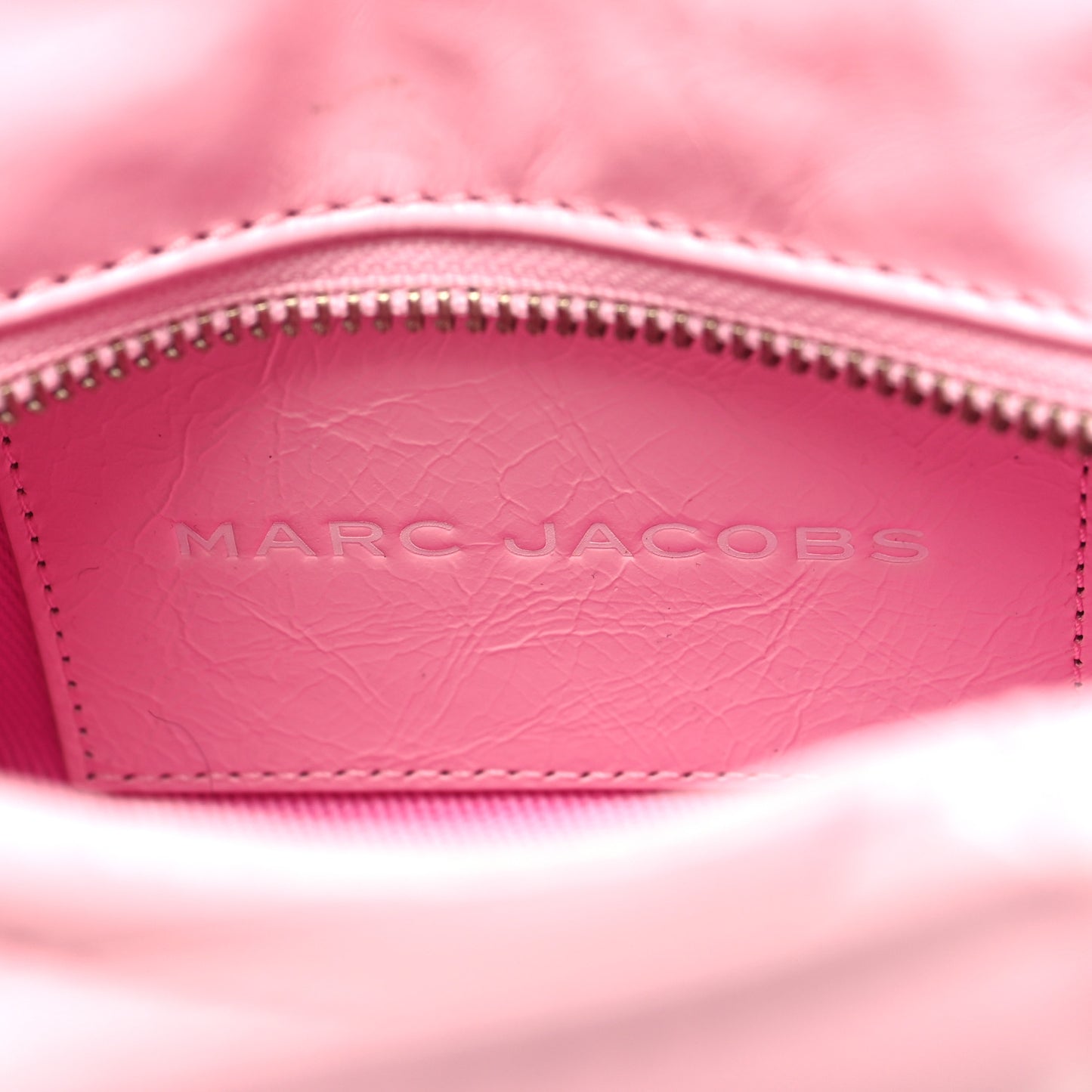 Shiny Crinkled Calfskin Mini The Tote Bag Pink