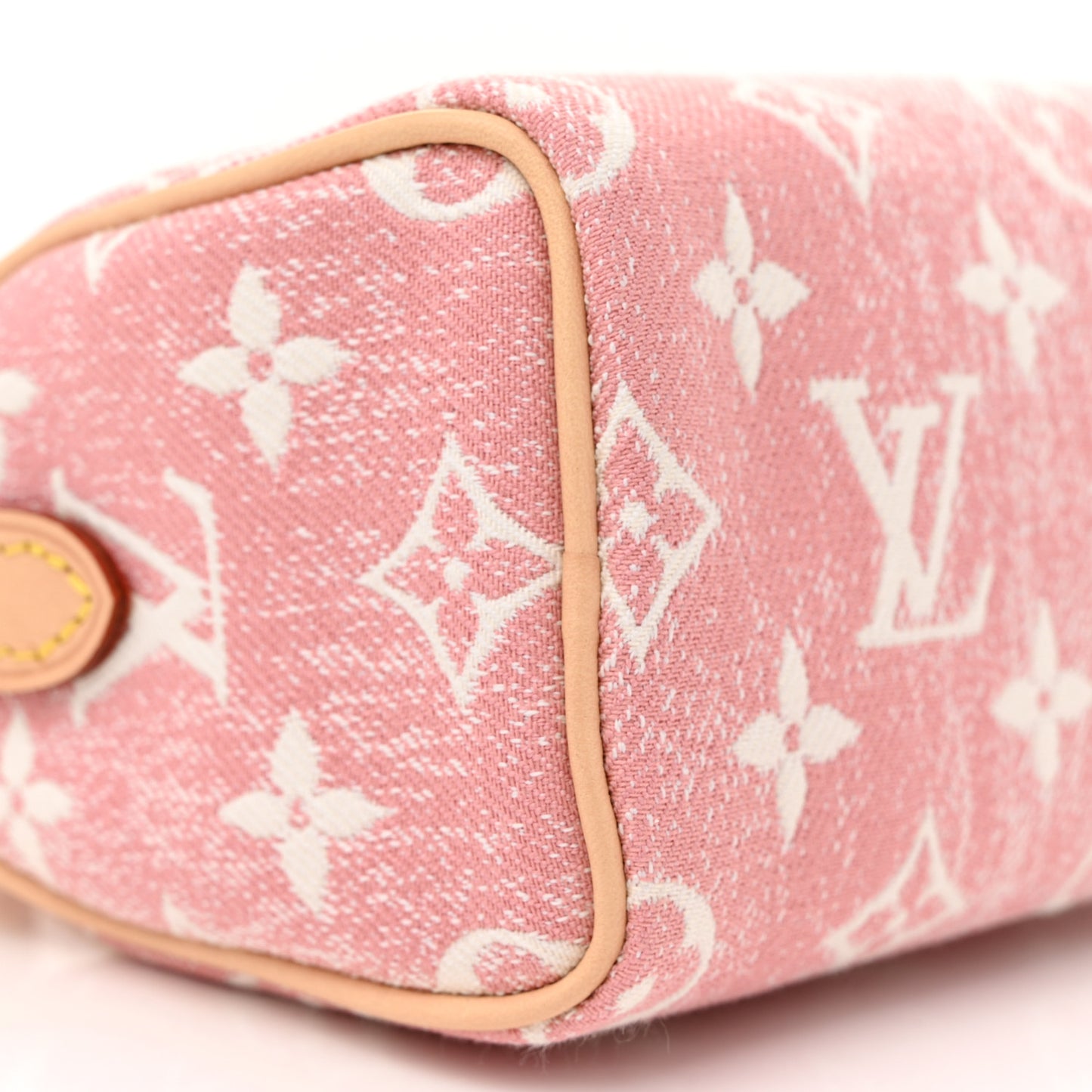 Monogram Jacquard Denim Nano Speedy Bandouliere Pink