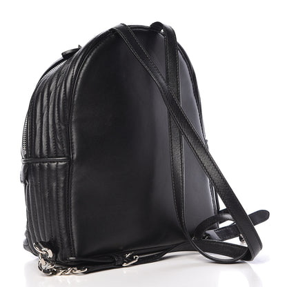 Fendi Shiny Nappa Trapuntata Mini Backpack Black 3 of 13