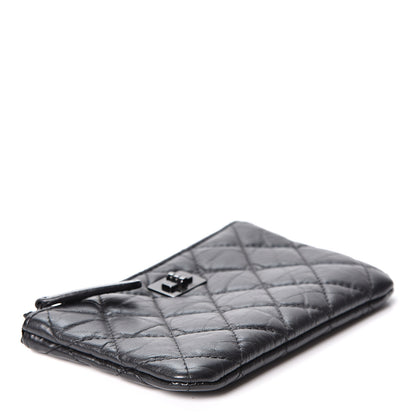 Chanel Aged Calfskin Quilted Small Reissue Cosmetic Case So Black 3 of 9