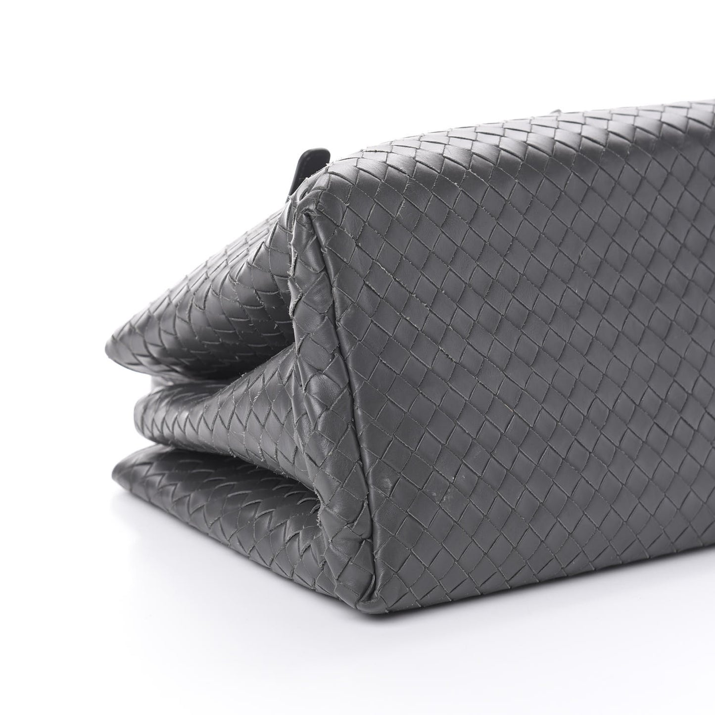 Light Calf Intrecciato Small Roma Light Grey
