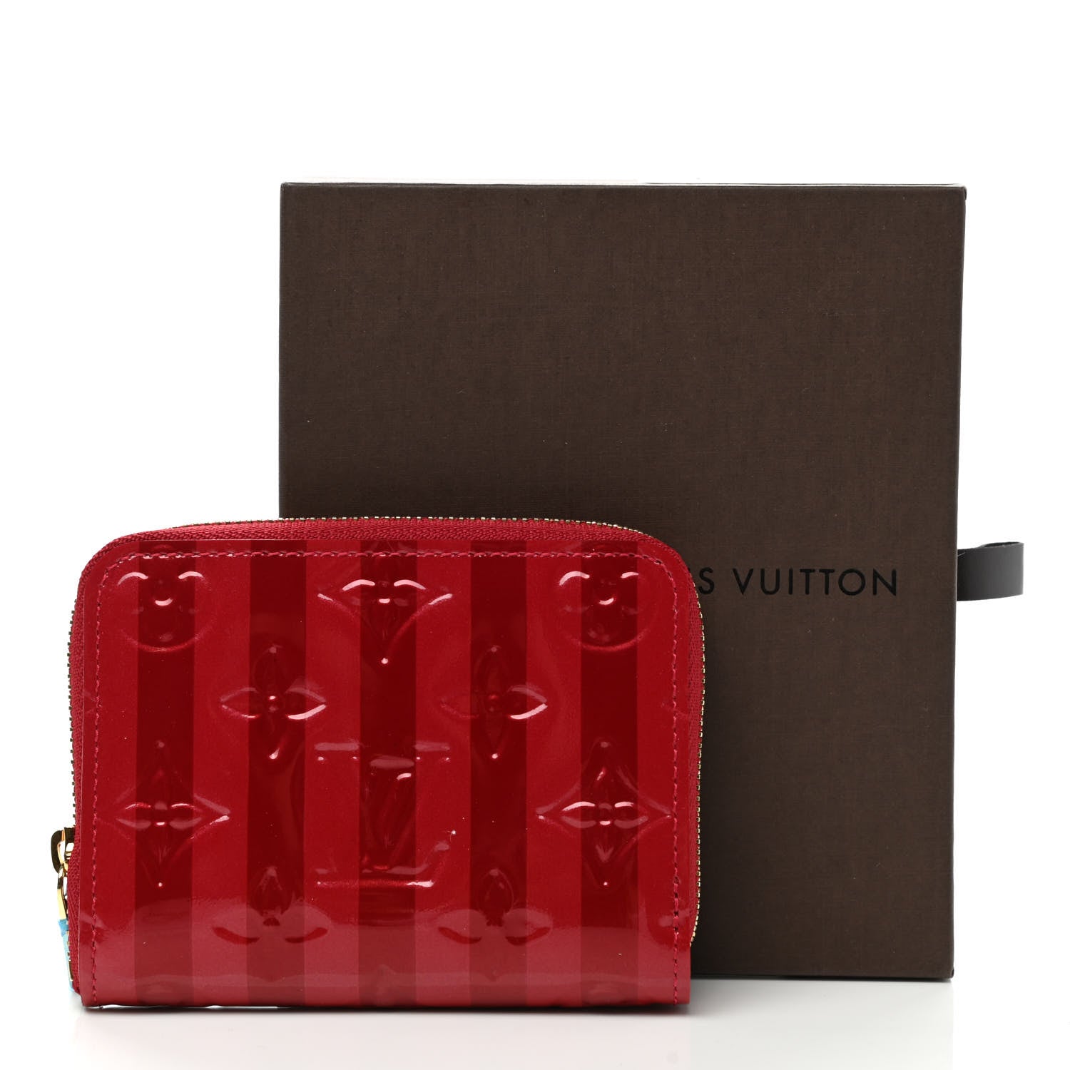 Louis Vuitton Vernis Rayures Zippy Coin Purse Pomme D'Amour 7 of 7
