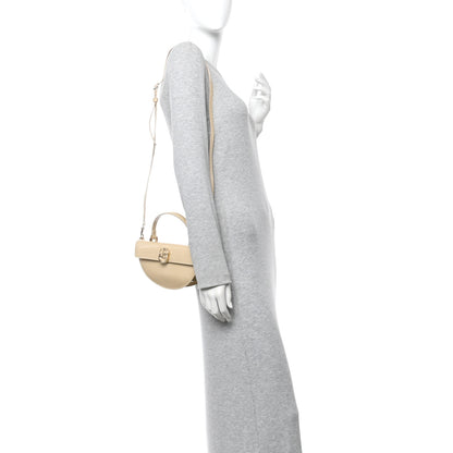 Gucci Patent Calfskin GG Half Moon Top Handle Bag Beige 2 of 11