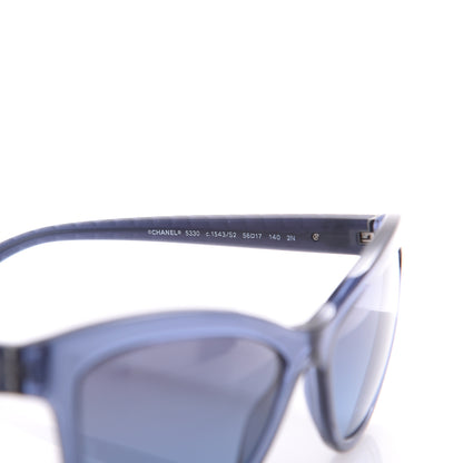 Chanel CC Cat Eye Sunglasses 5330 Blue 6 of 8
