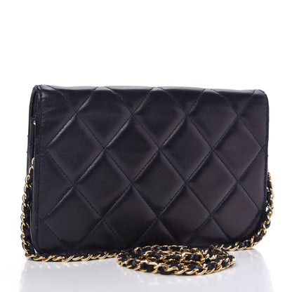 Chanel Lambskin Quilted Golden Class Wallet on Chain WOC Navy 3 of 11
