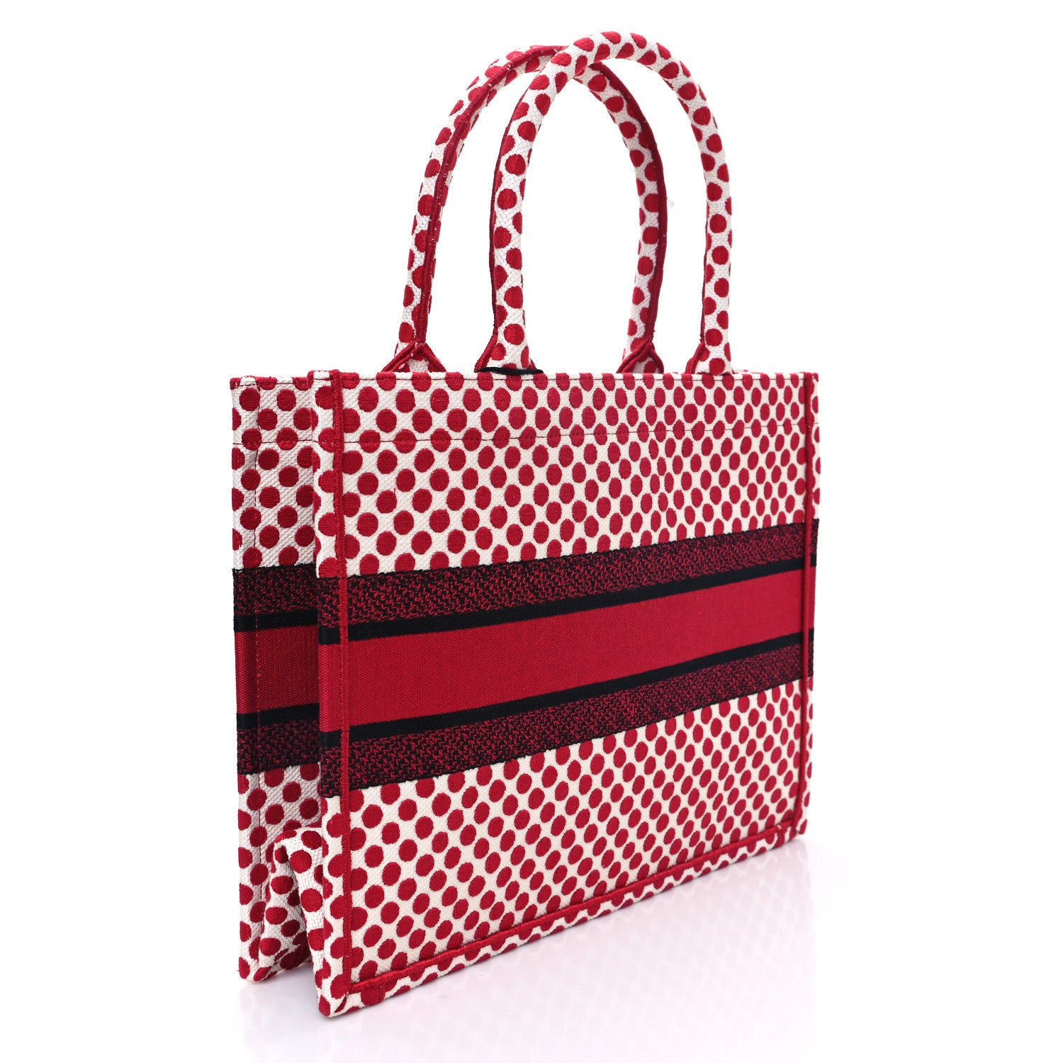 Christian Dior Canvas Medium DiorAmour Dots Book Tote Red 3 of 12