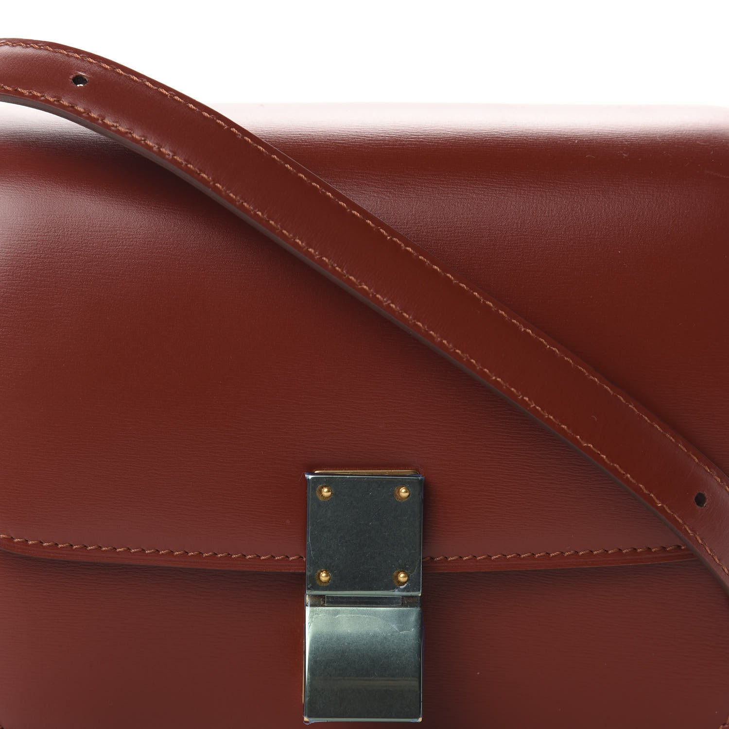 Celine Box Calfskin Small Classic Box Flap Bag Red 10 of 10