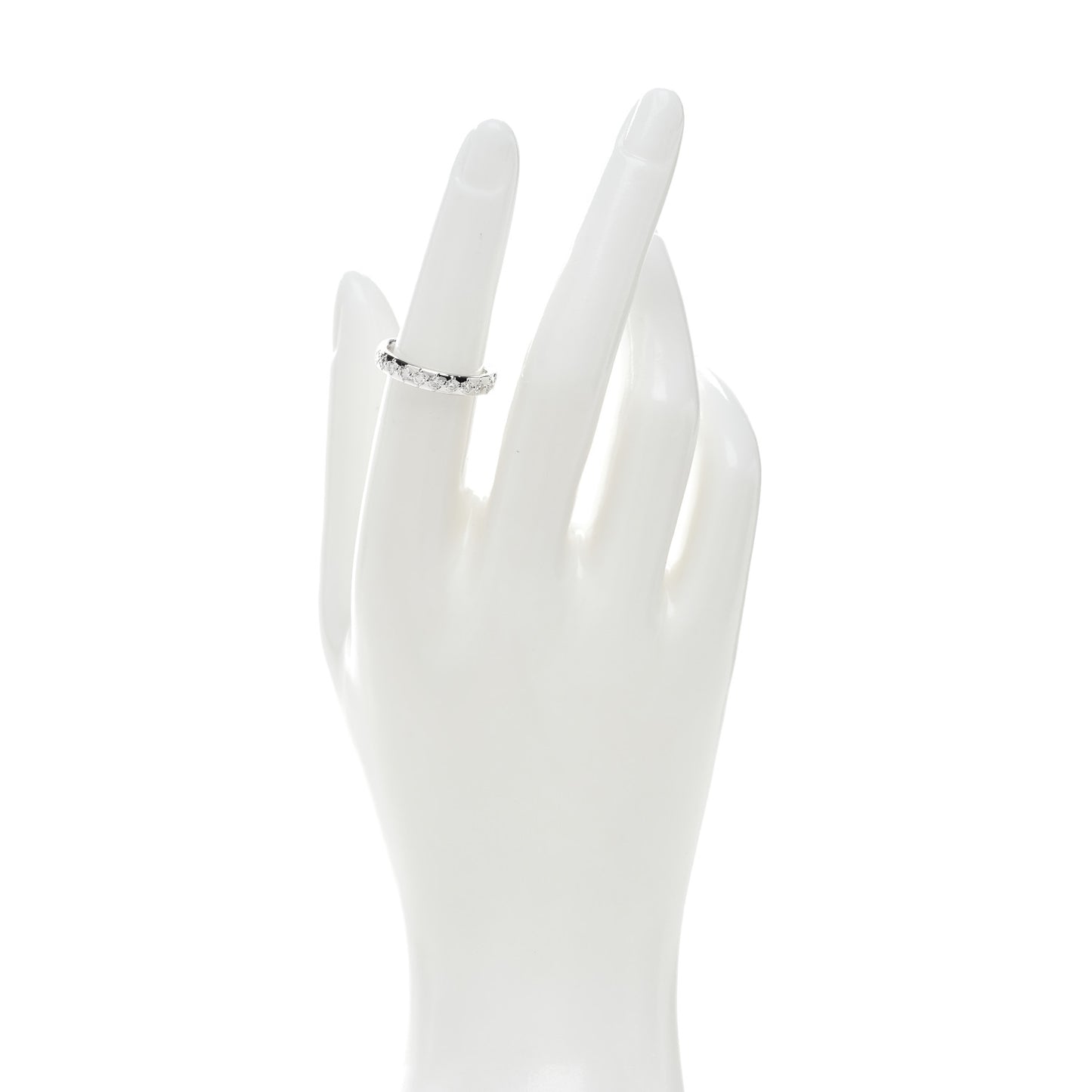 18K White Gold Diamond Diamantissima Band Ring 51 5.75