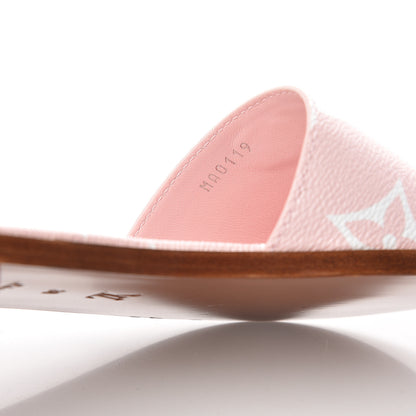 Louis Vuitton Monogram Giant Lock It Flat Mule 38 Rouge Rose 10 of 10
