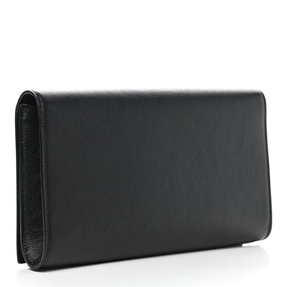 Saint Laurent Calfskin Monogram Large Belle De Jour Clutch Black 5 of 13
