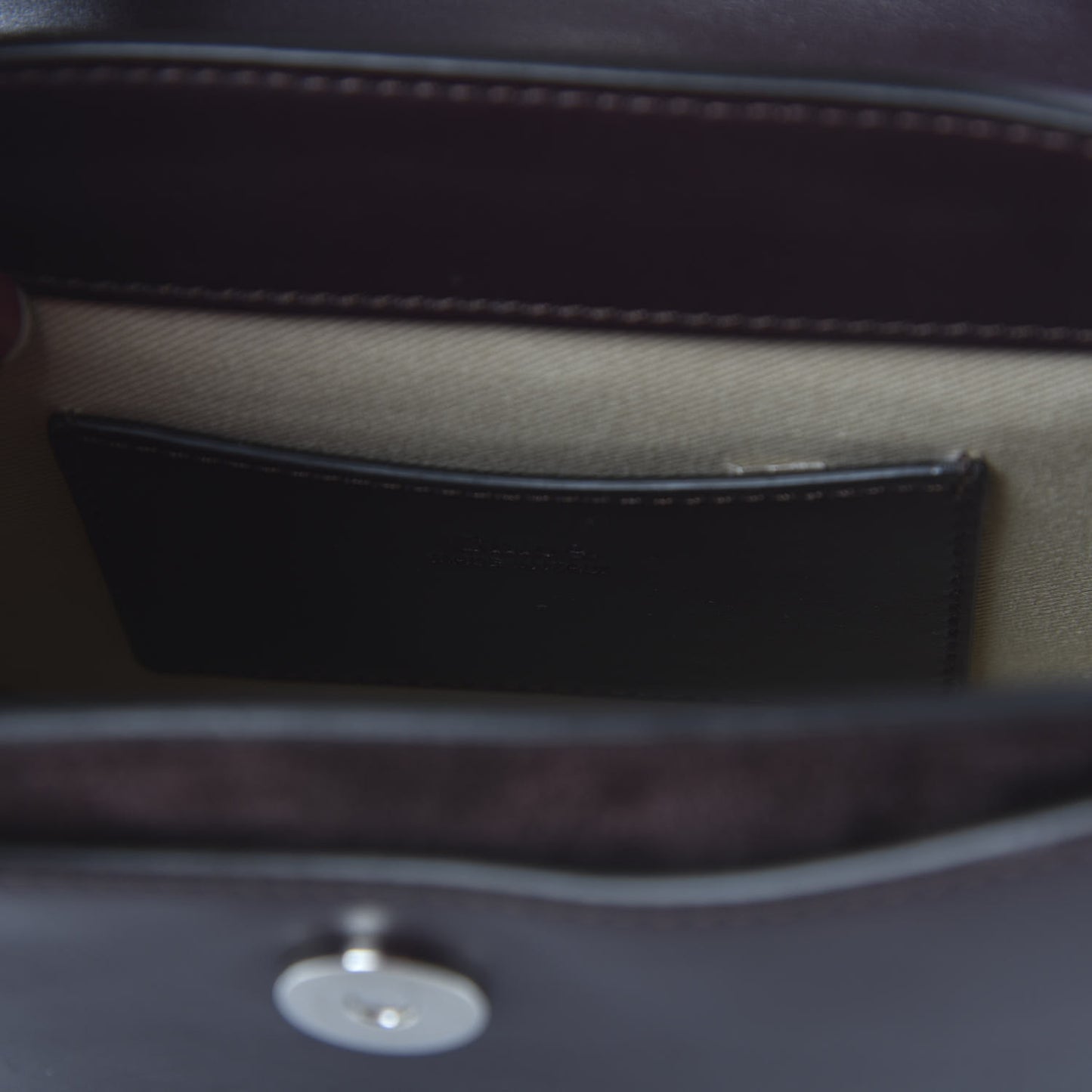 Calfskin Small Tess Bag Black Raisin