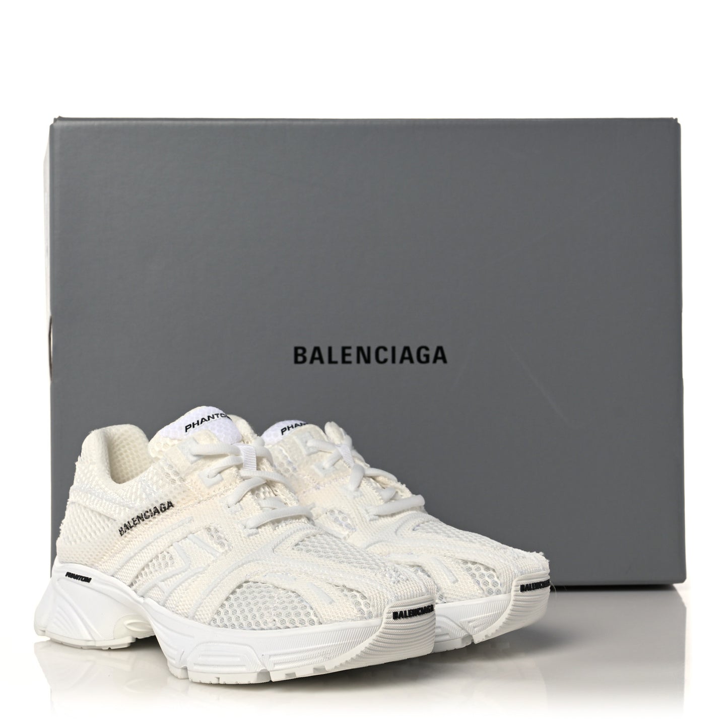 Fabric Mesh Womens Phantom Sneakers 35 White