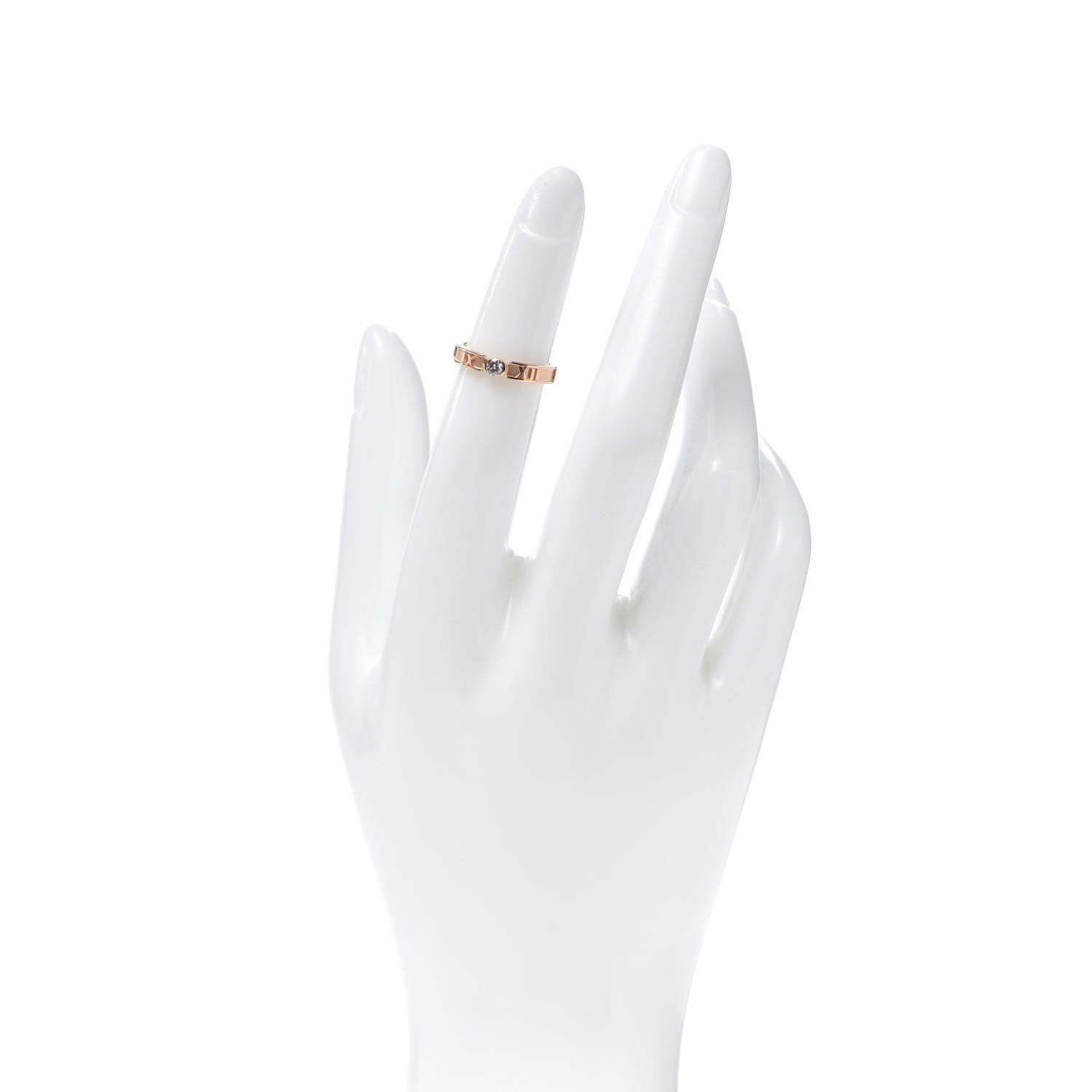 Tiffany 18K Rose Gold Diamond Narrow Atlas Closed Ring 46 3.75 2 of 5