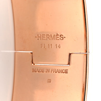 Hermes Enamel Wide Clic Clac H Bracelet PM White 4 of 5