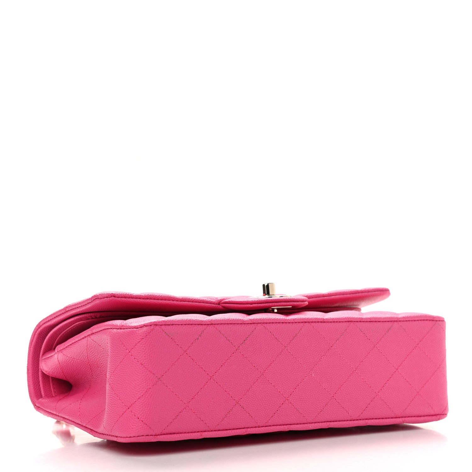 Chanel Caviar Quilted Medium Double Flap Dark Pink 4 of 10
