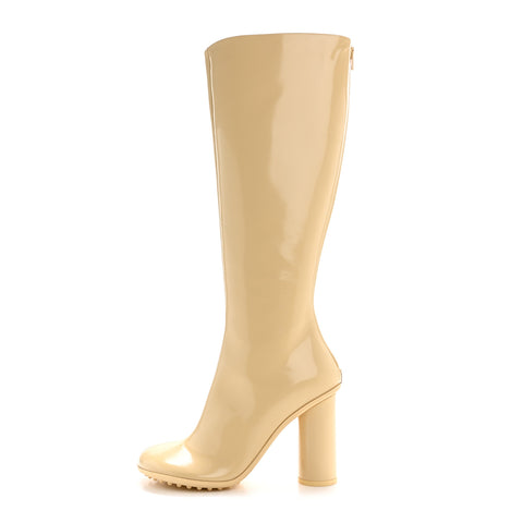 Patent Lambskin Atomic Boots 39 Rubber