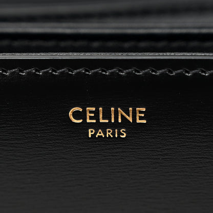 Celine Shiny Calfskin Medium Triomphe Black 6 of 10