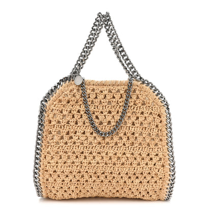 Stella McCartney Raffia Mini Falabella Fold Over Tote Natural 1 of 9