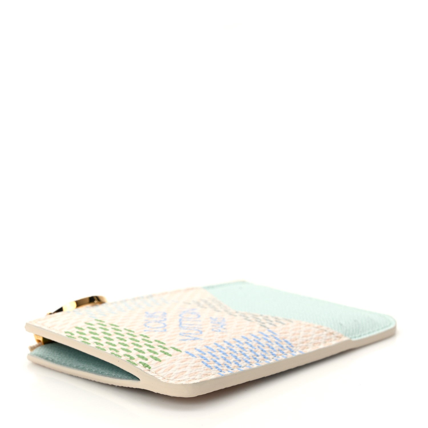 Louis Vuitton Damierlicious Zipped Romy Card Holder Pistachio Green 4 of 6