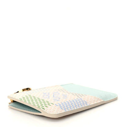 Louis Vuitton Damierlicious Zipped Romy Card Holder Pistachio Green 4 of 6