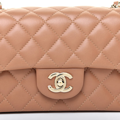 Chanel Lambskin Quilted Mini Rectangular Flap Brown 10 of 10