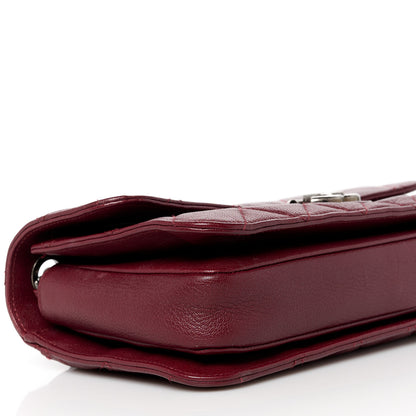 Chanel Goatskin Quilted Medium Perfect Edge Flap Burgundy 9 of 10