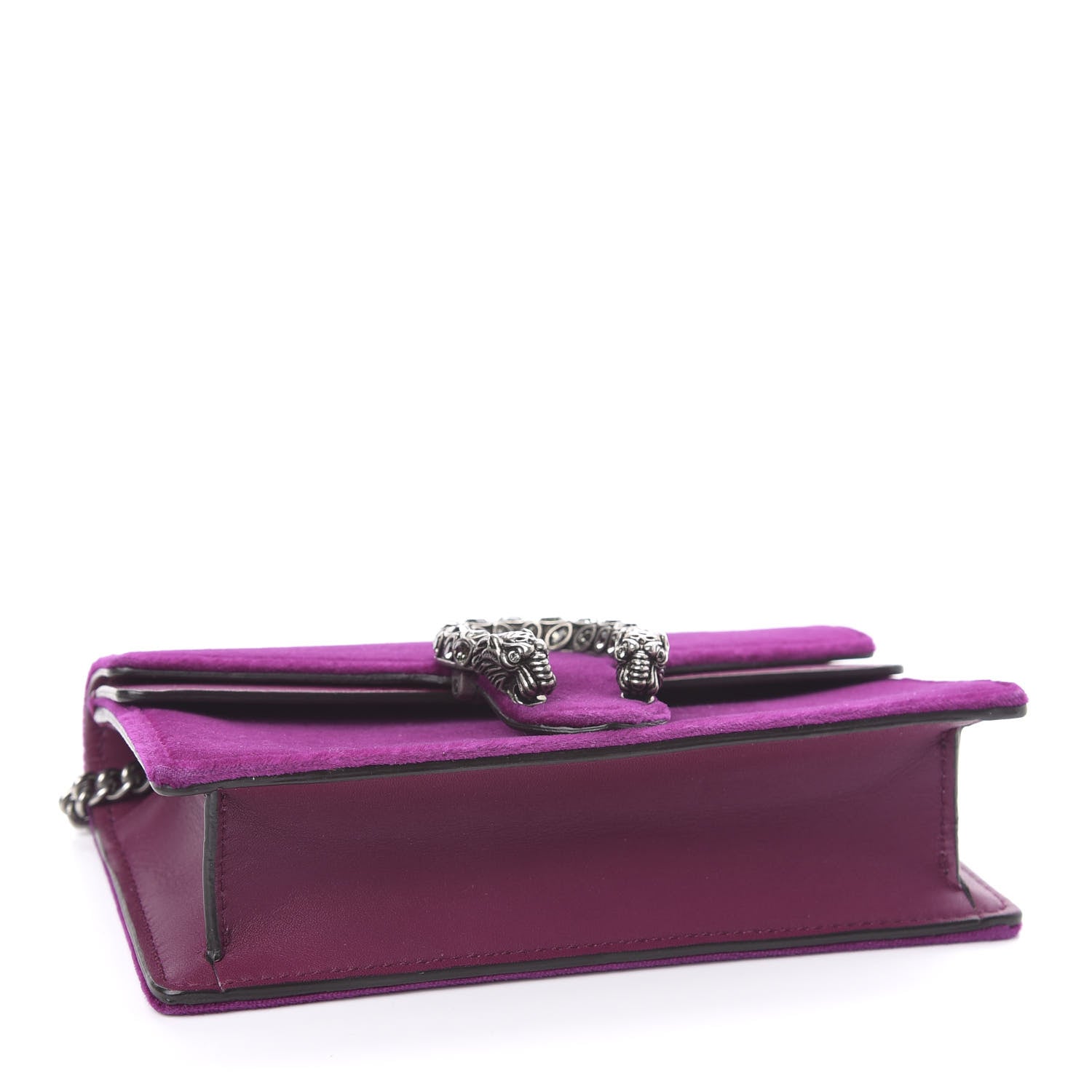 Gucci Velvet Super Mini Dionysus Shoulder Bag Fuchsia Violet Cyclamen 4 of 10