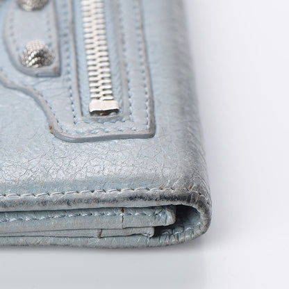 Balenciaga Agneau Giant 12 Silver Hardware Card Case Bleu Opaline 9 of 11