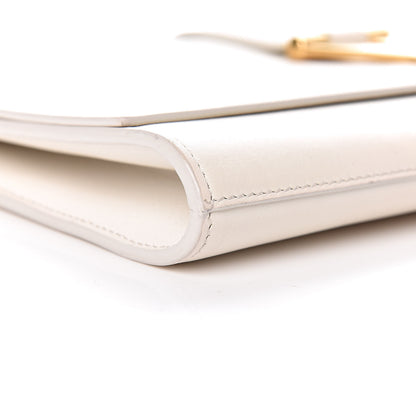 Saint Laurent Calfskin Classic Y Clutch White 13 of 17
