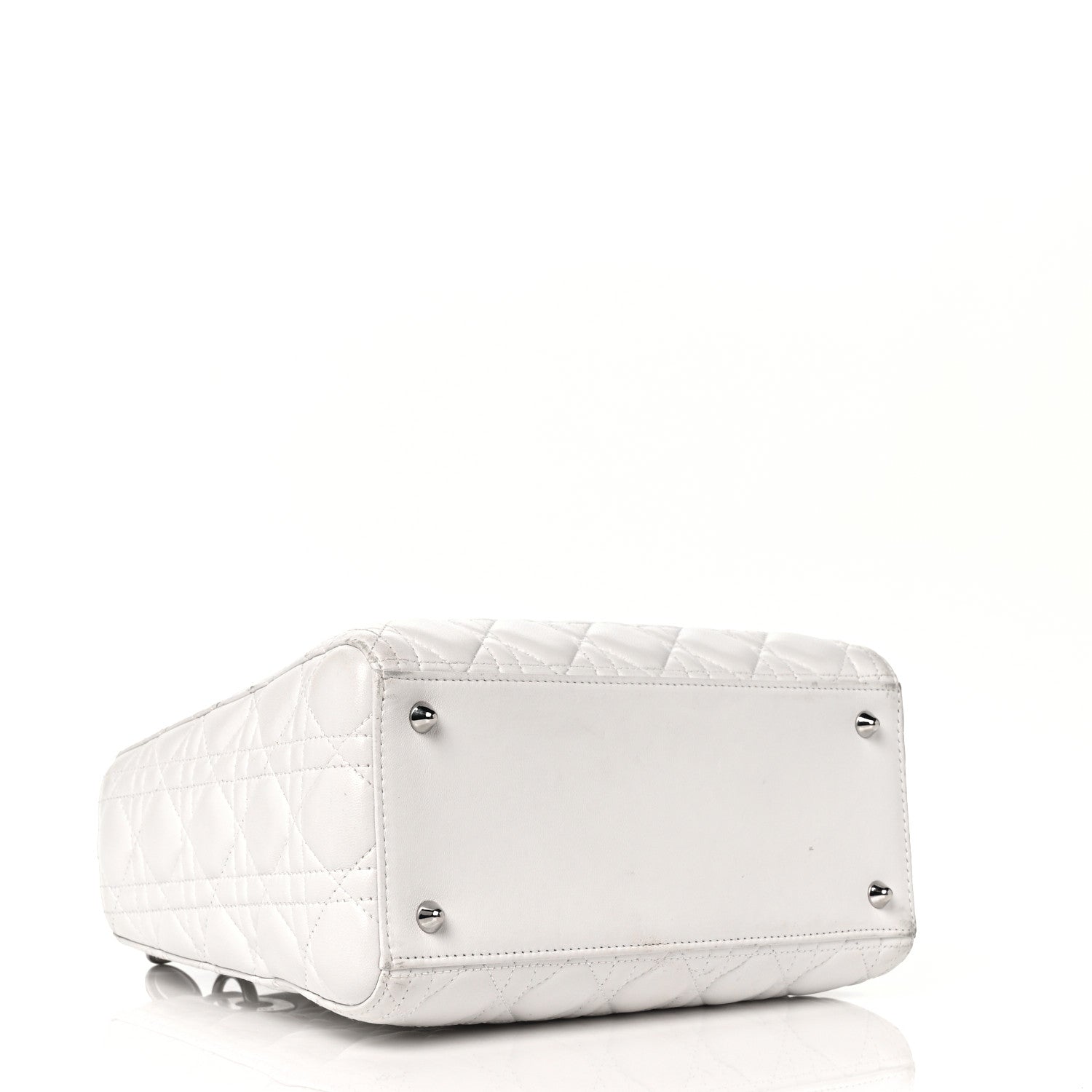 Christian Dior Lambskin Cannage Medium Lady Dior White 6 of 21