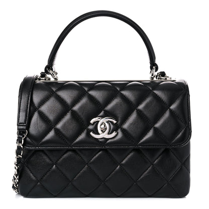 Chanel Lambskin Quilted Small Trendy CC Dual Handle Flap Bag Black 1 of 17