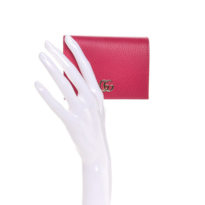 Gucci Dollar Calfskin GG Marmont Card Case Box Pink 2 of 9