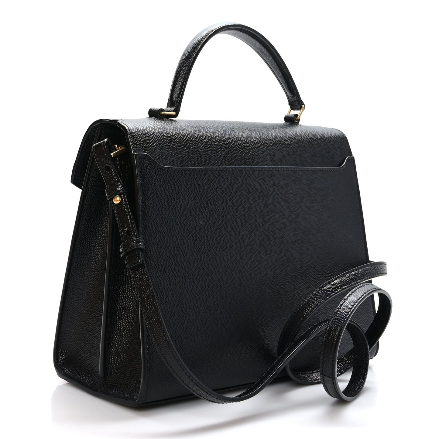 Grain de Poudre Medium Classic Monogram Cassandra Top Handle Black