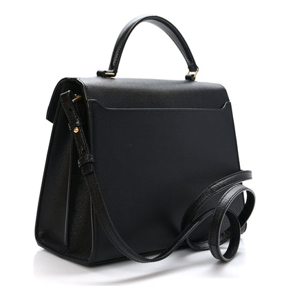 Saint Laurent Grain de Poudre Medium Classic Monogram Cassandra Top Handle Black 3 of 10